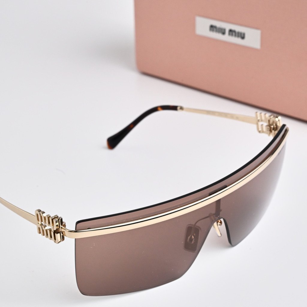 MIU MIU MU 50ZS ZVN70D PALE GOLD BROWN MIRROR – 42-130-146 (4)