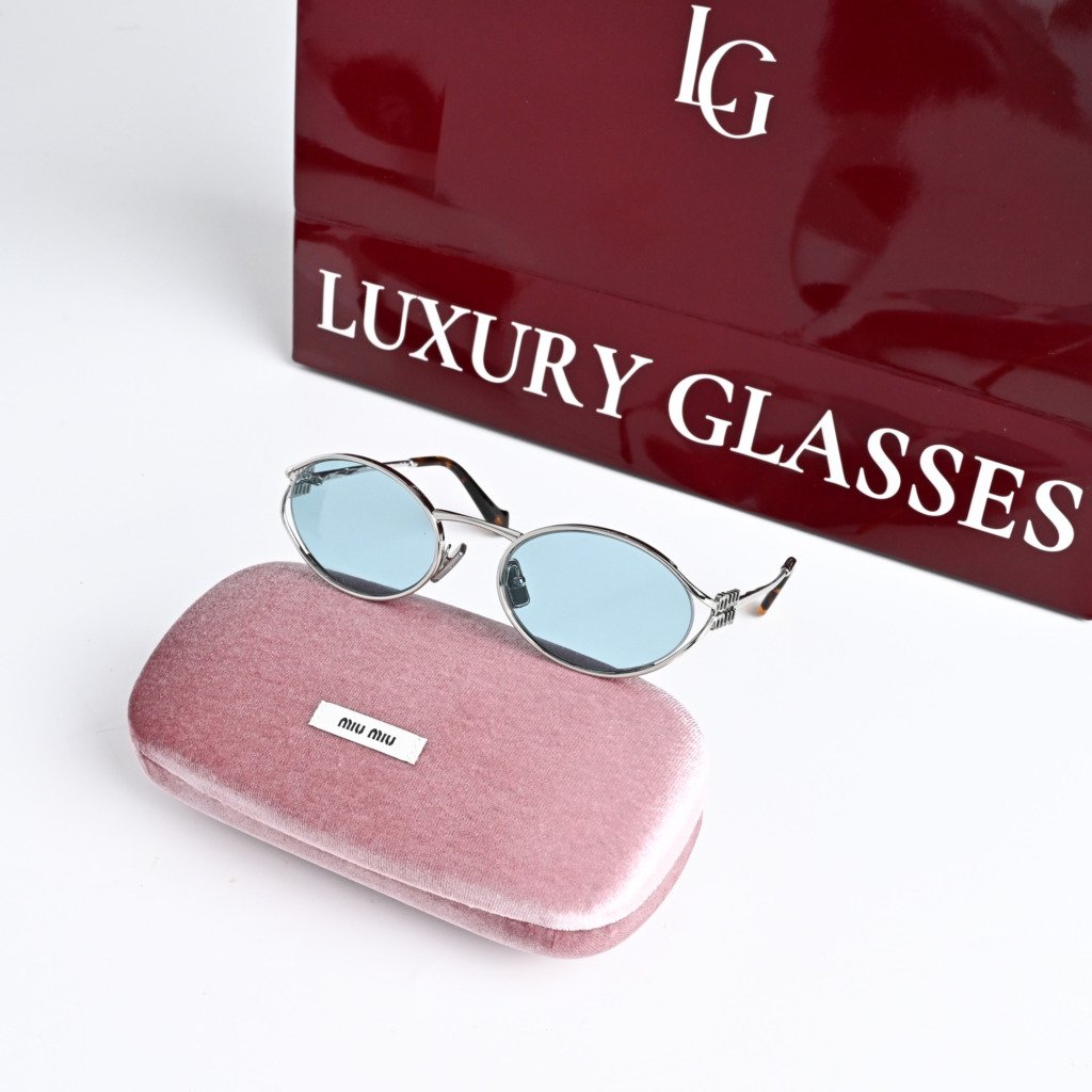 MIU MIU MU 52YS 1BC20R SILVER LIGHT BLUE (1)