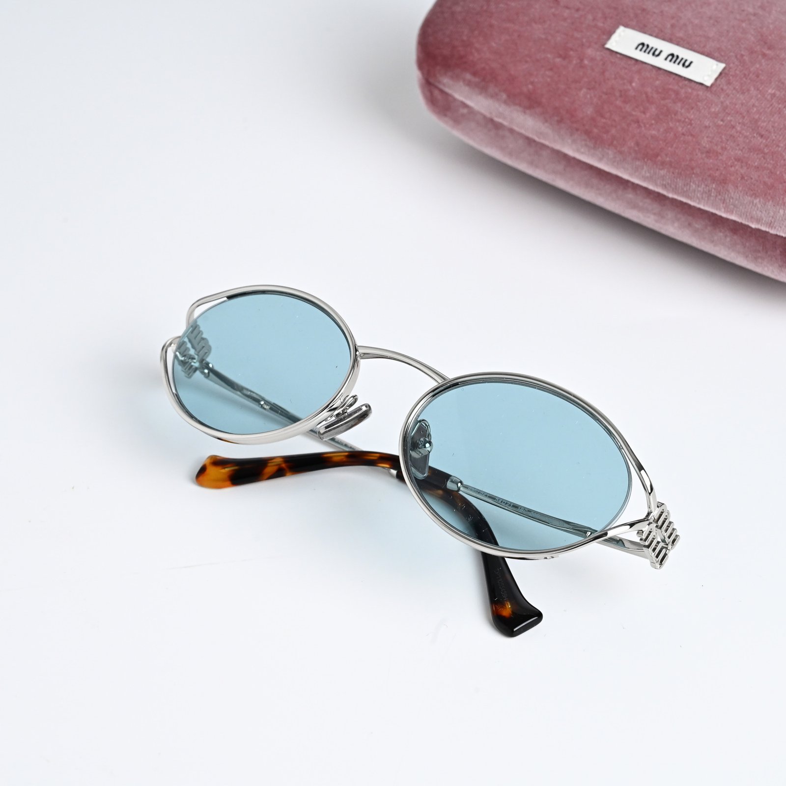 MIU MIU MU 52YS 1BC20R SILVER LIGHT BLUE (3)