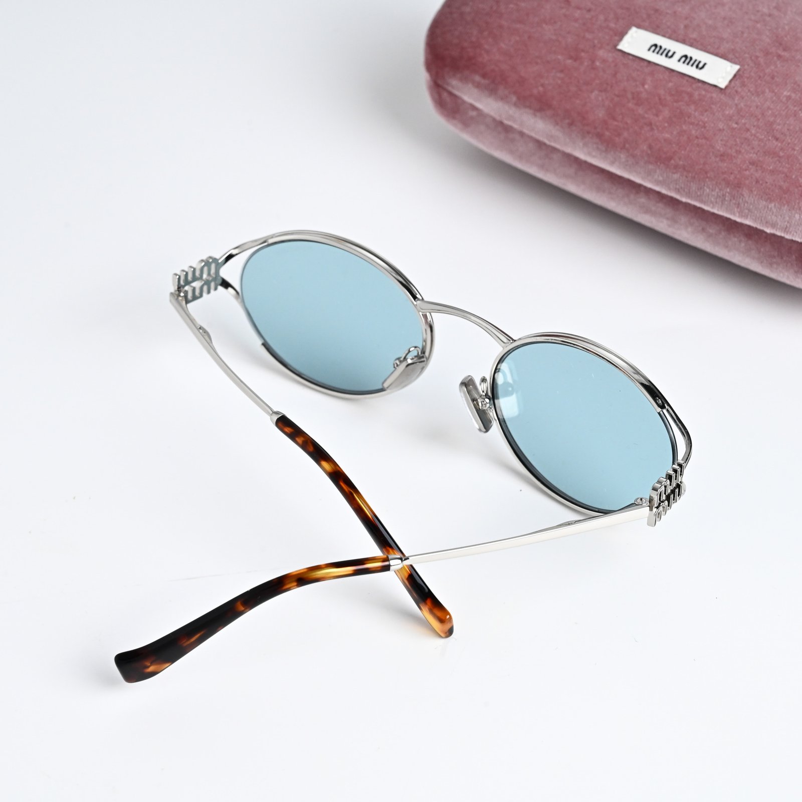 MIU MIU MU 52YS 1BC20R SILVER LIGHT BLUE (4)