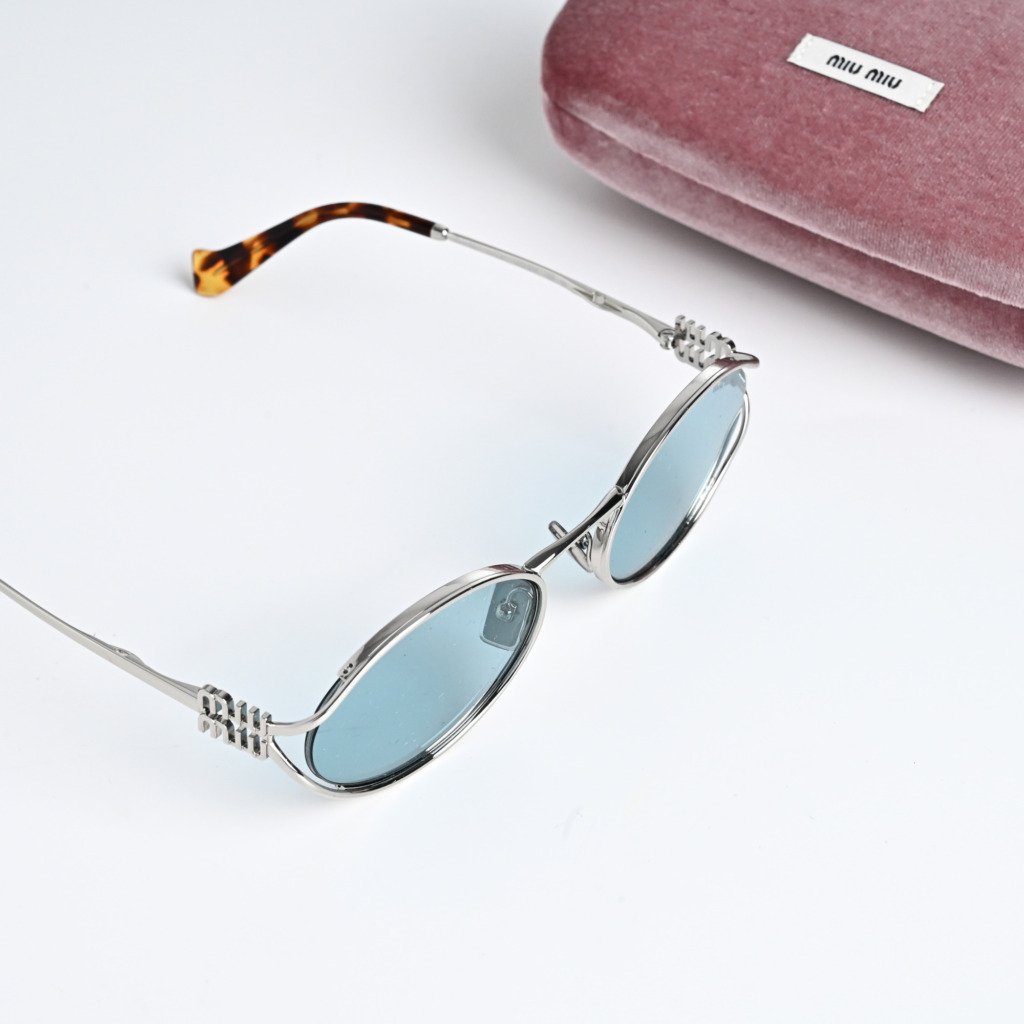 MIU MIU MU 52YS 1BC20R SILVER LIGHT BLUE (5)