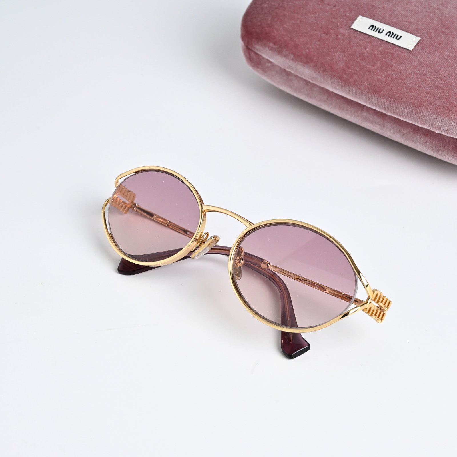 MIU MIU MU 52YS 5AK06S GOLD BROWN GRADIENT VIOLET (3)