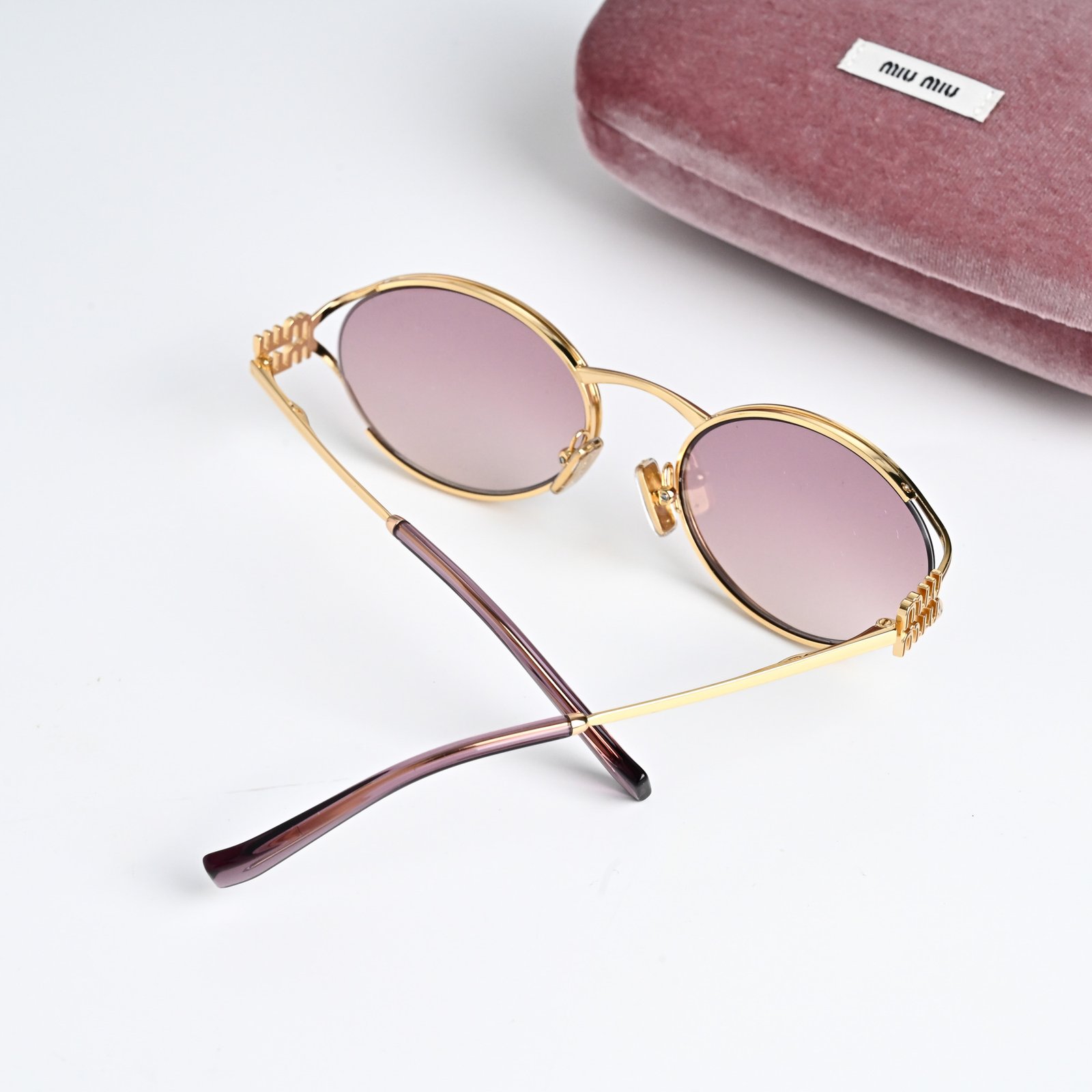 MIU MIU MU 52YS 5AK06S GOLD BROWN GRADIENT VIOLET (4)
