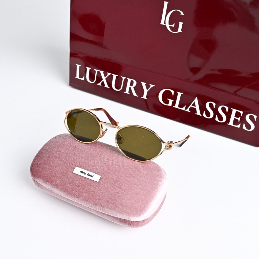MIU MIU MU 52YS 7OE01T BRASS GOLD DARK BROWN (1)