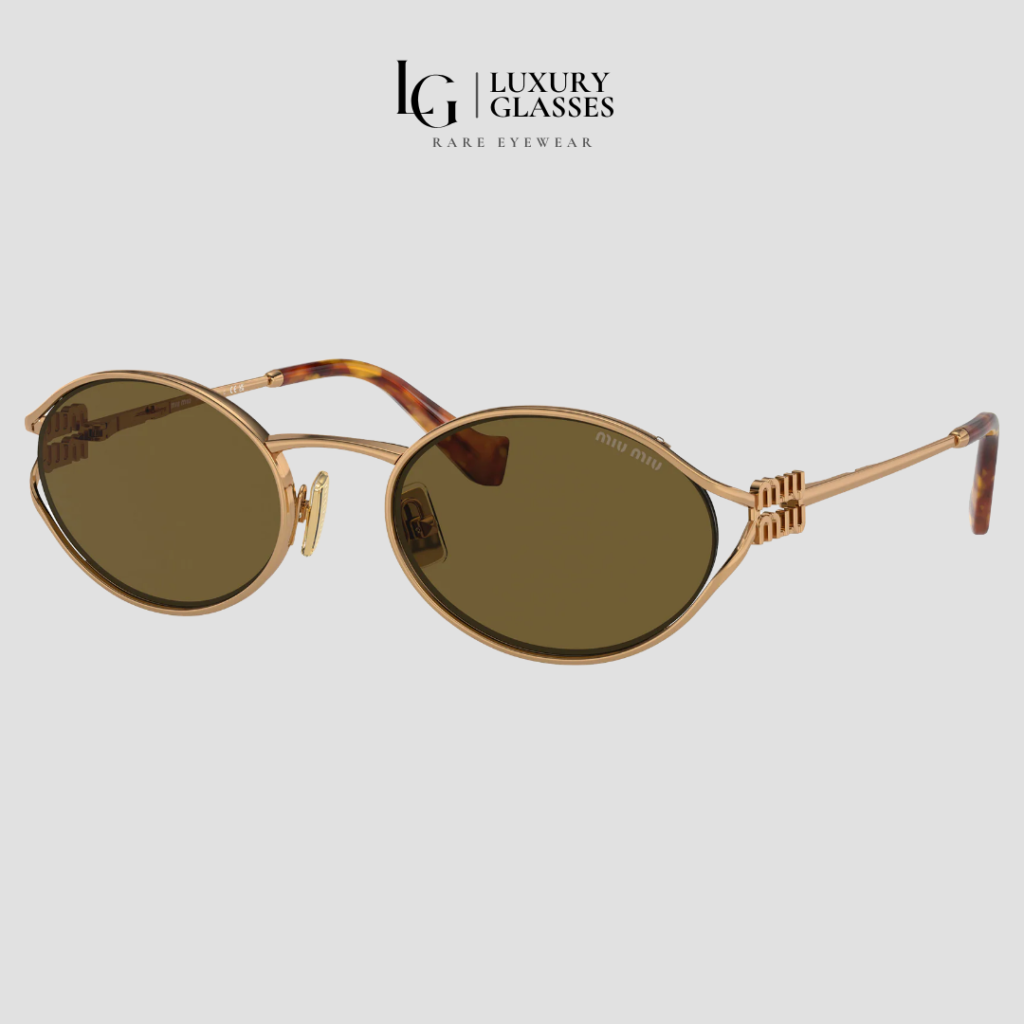 MIU MIU MU 52YS 7OE01T BRASS GOLD DARK BROWN (1)