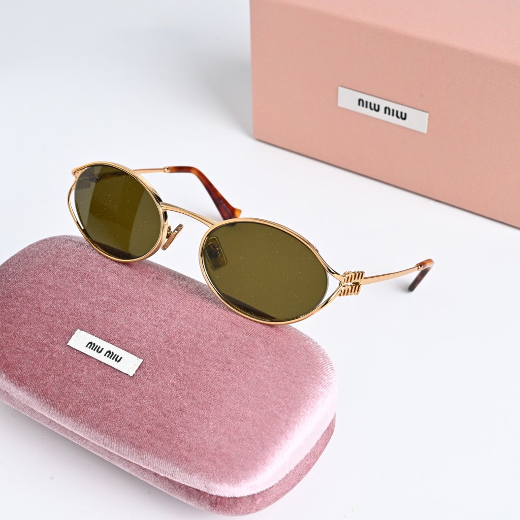 MIU MIU MU 52YS 7OE01T BRASS GOLD DARK BROWN (2)