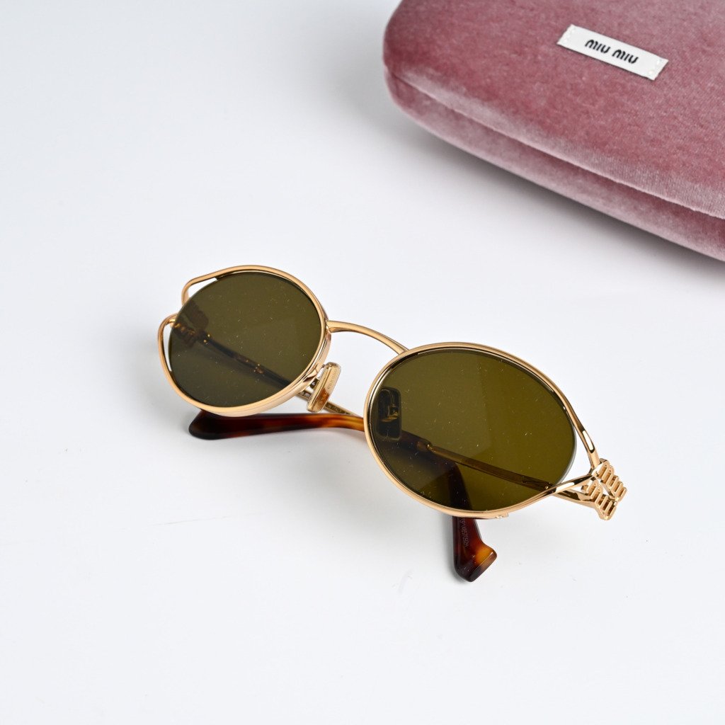 MIU MIU MU 52YS 7OE01T BRASS GOLD DARK BROWN (3)