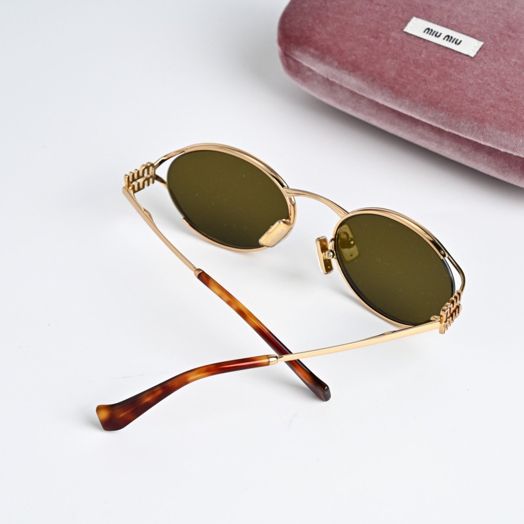 MIU MIU MU 52YS 7OE01T BRASS GOLD DARK BROWN (4)