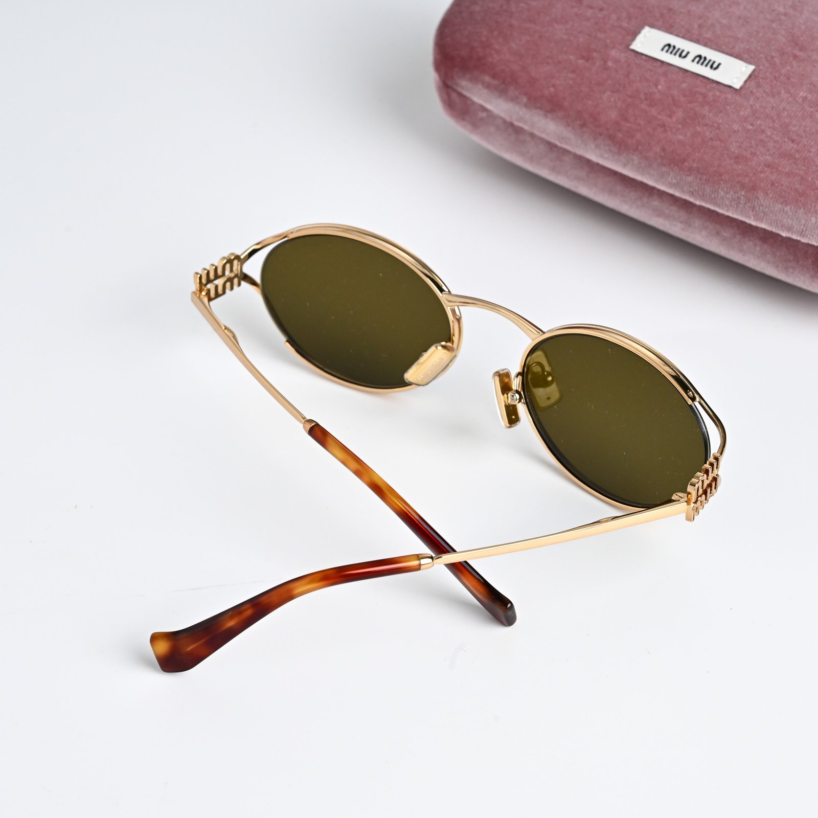 MIU MIU MU 52YS 7OE01T BRASS GOLD DARK BROWN (4)