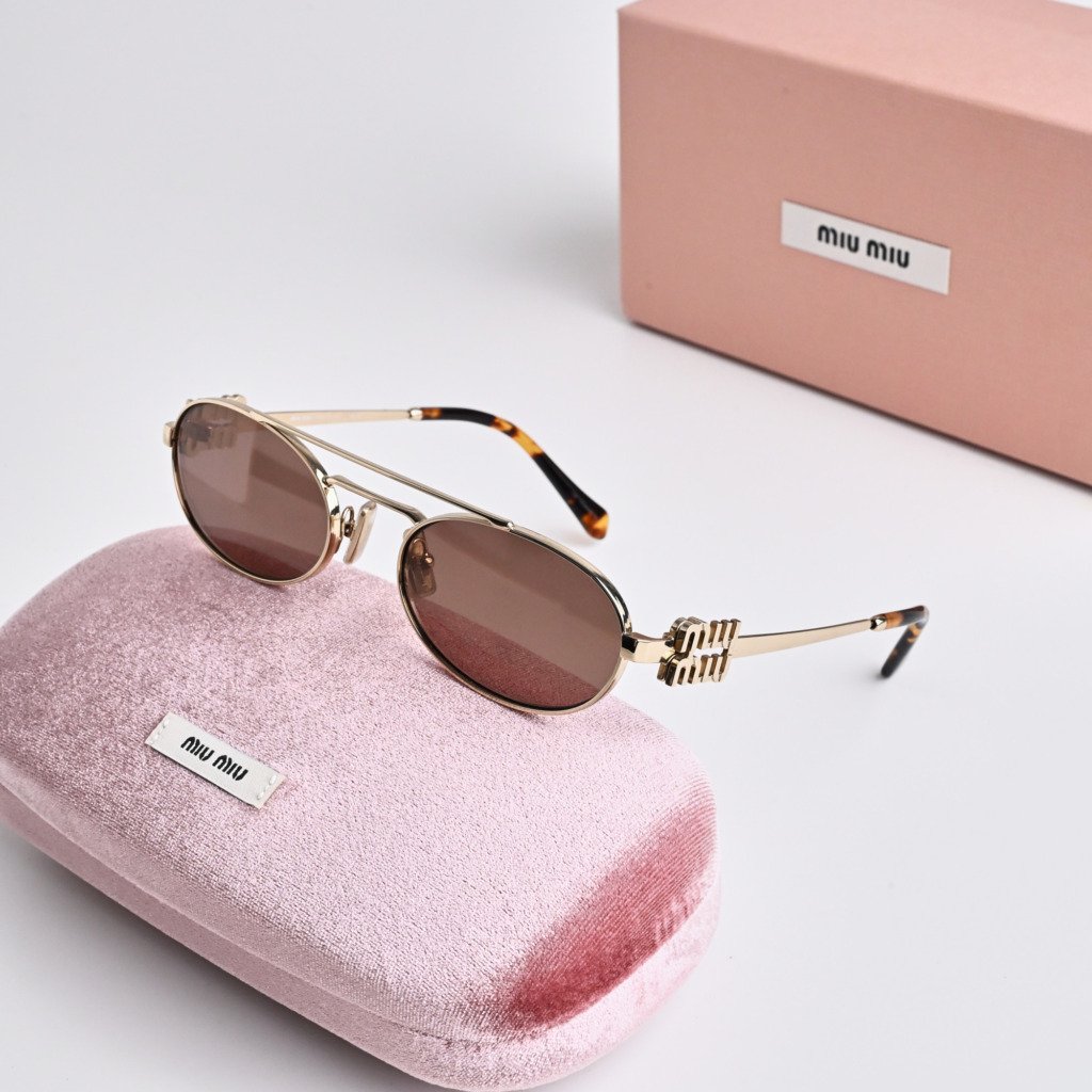 MIU MIU MU 54ZS ZVN70D PALE GOLD BROWN SILVER – 53-19-140 (1)