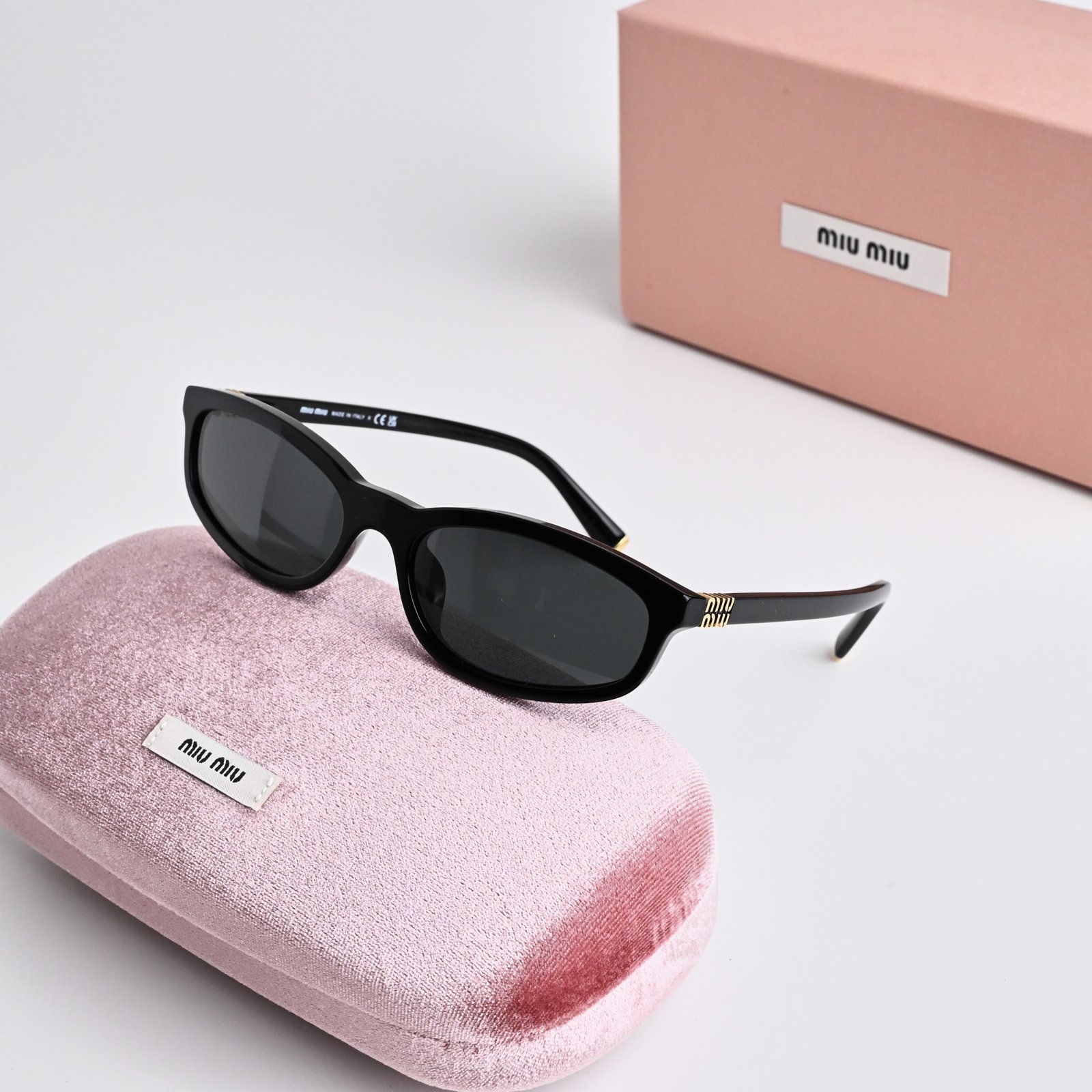 MIU MIU MU A06S 16K08Z BLACK DARK GREY