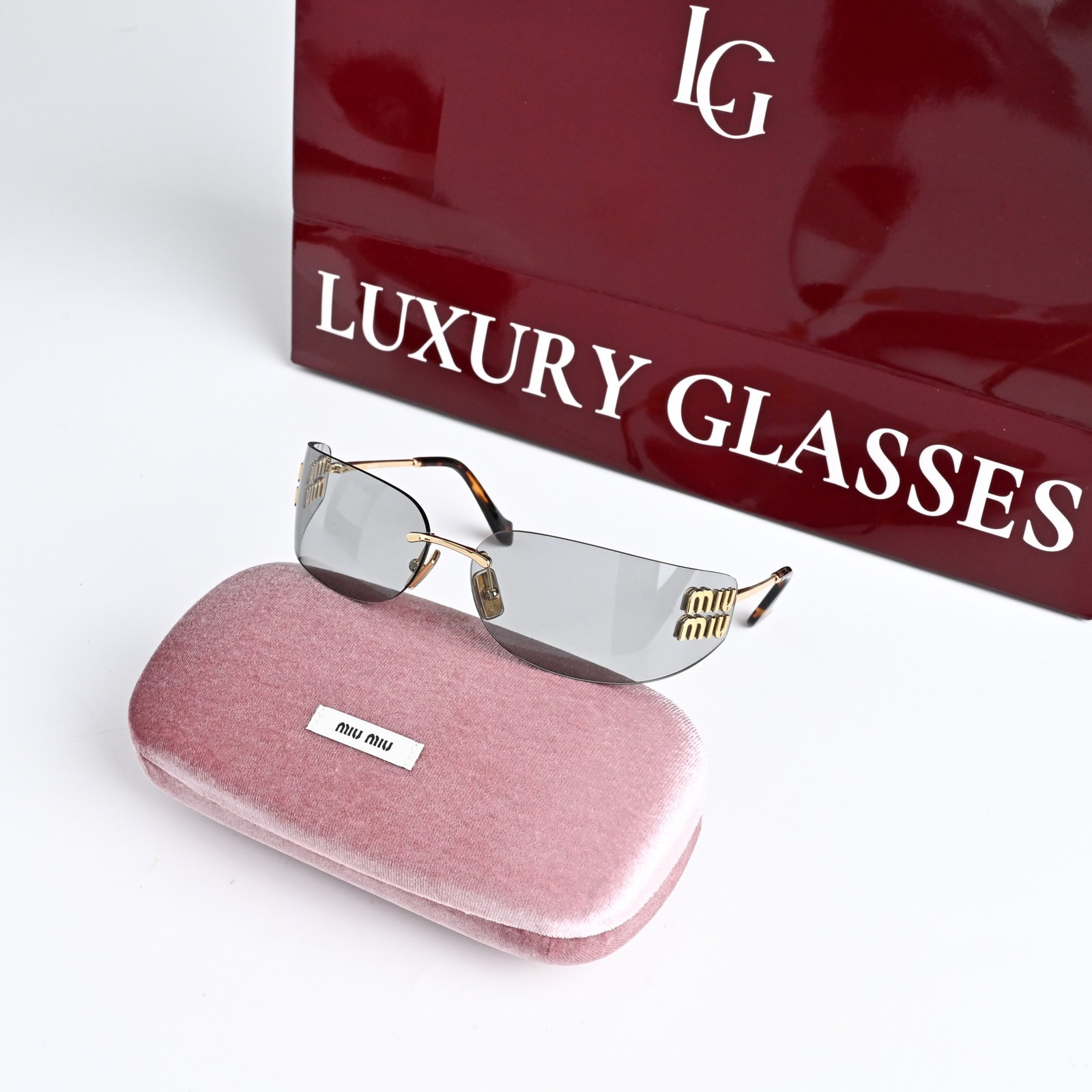 MIU MIU MU A51S 5AK50K PALE GOLD GREY