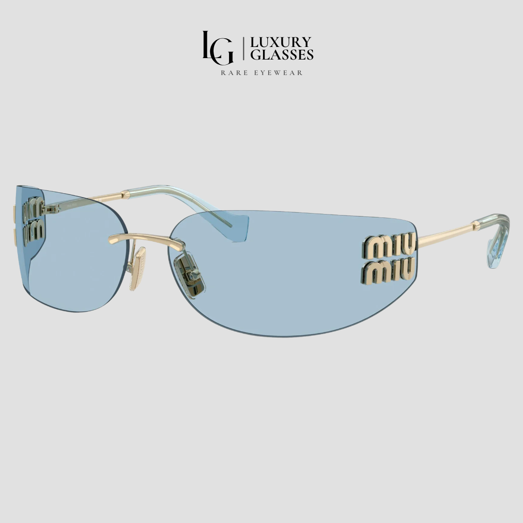 MIU MIU MU A51S ZVN10P PALE GOLD LIGHT BLUE