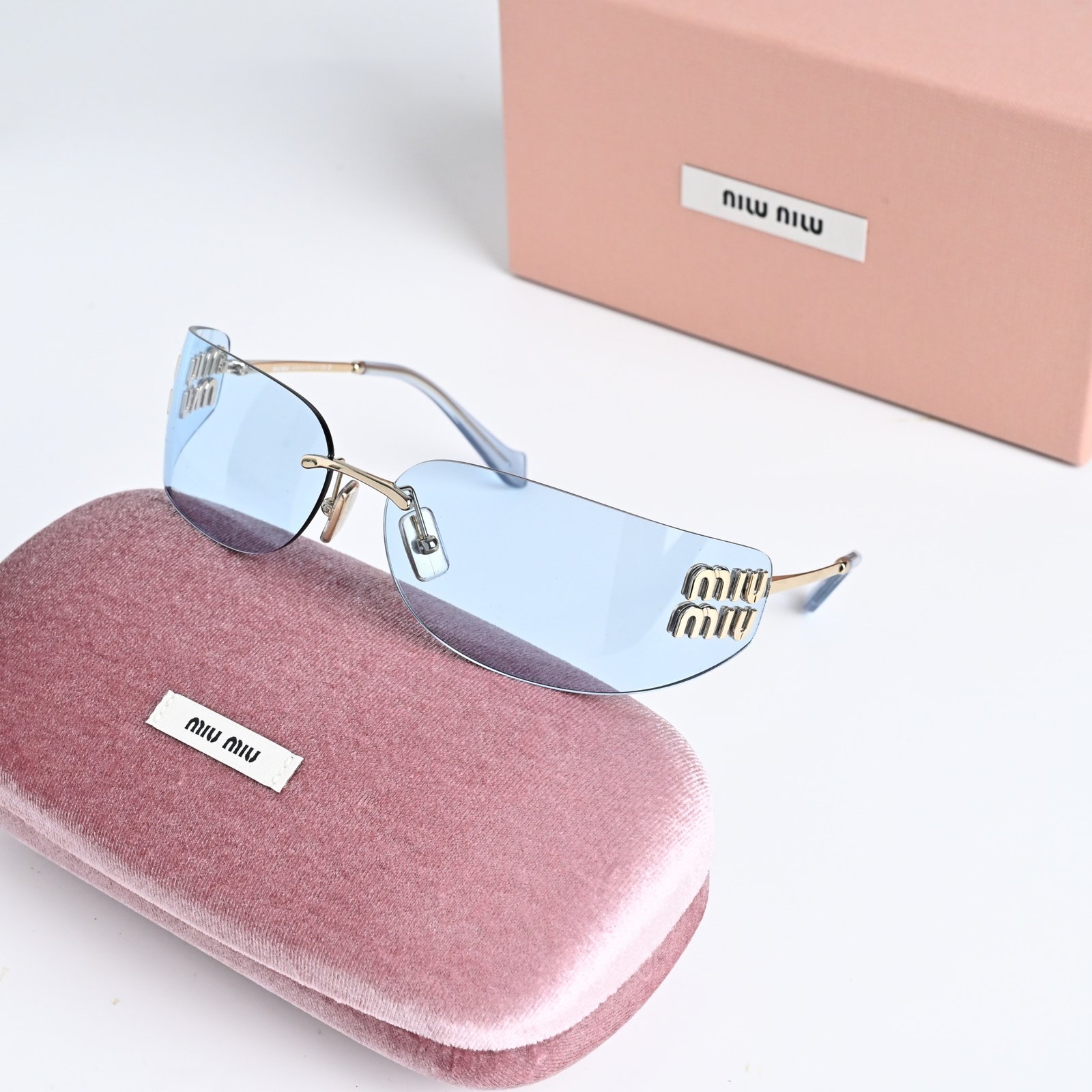 MIU MIU MU A51S ZVN10P PALE GOLD LIGHT BLUE (7)