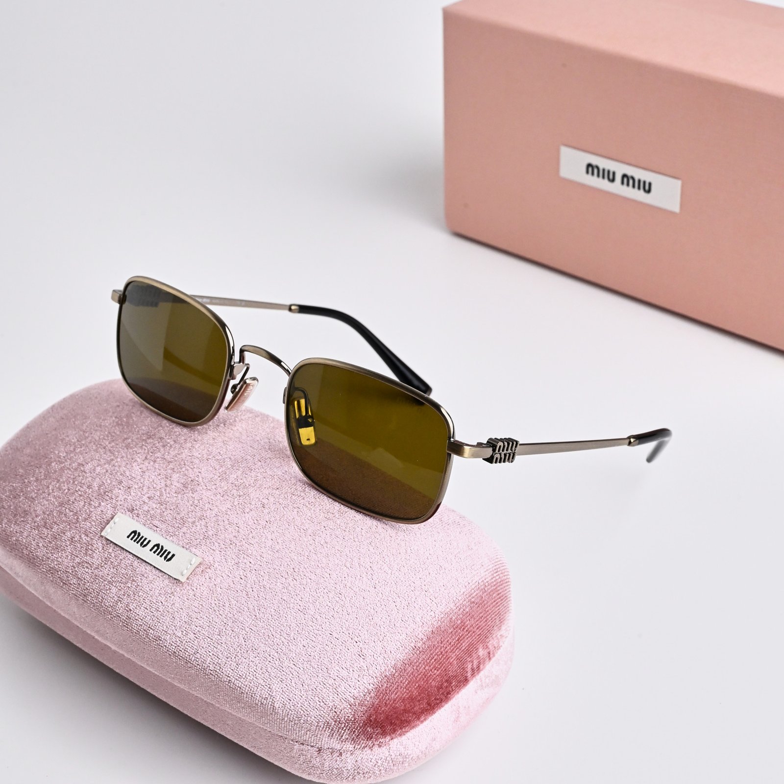 MIU MIU MU A53S 26C09Z OLD GOLD DARK BROWN