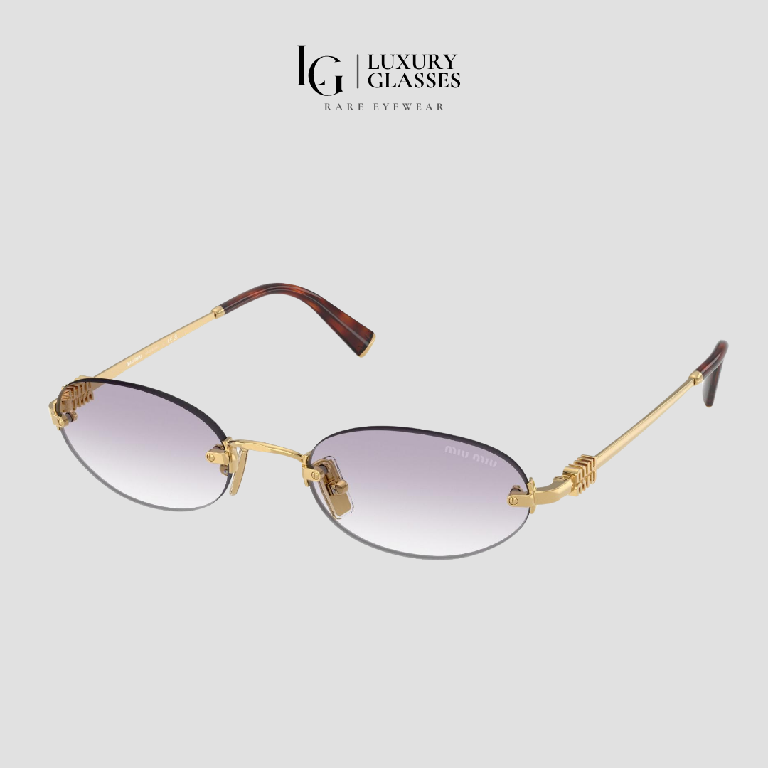 MIU MIU MU A54S 5AK04O GOLD GRADIENT GREY