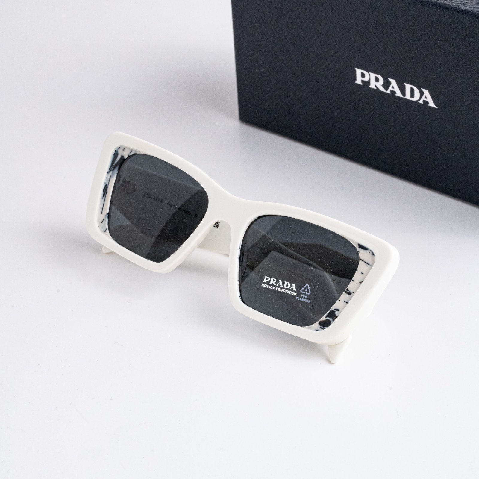 PRADA PR 08YS 02V5S0 WHITE DARK GREY – 51-18-145 (2)