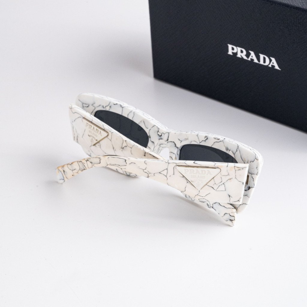 PRADA PR 13ZS 17D5S0 MATTE WHITE MARBLE DARK GREY – 50-21-140 (3)