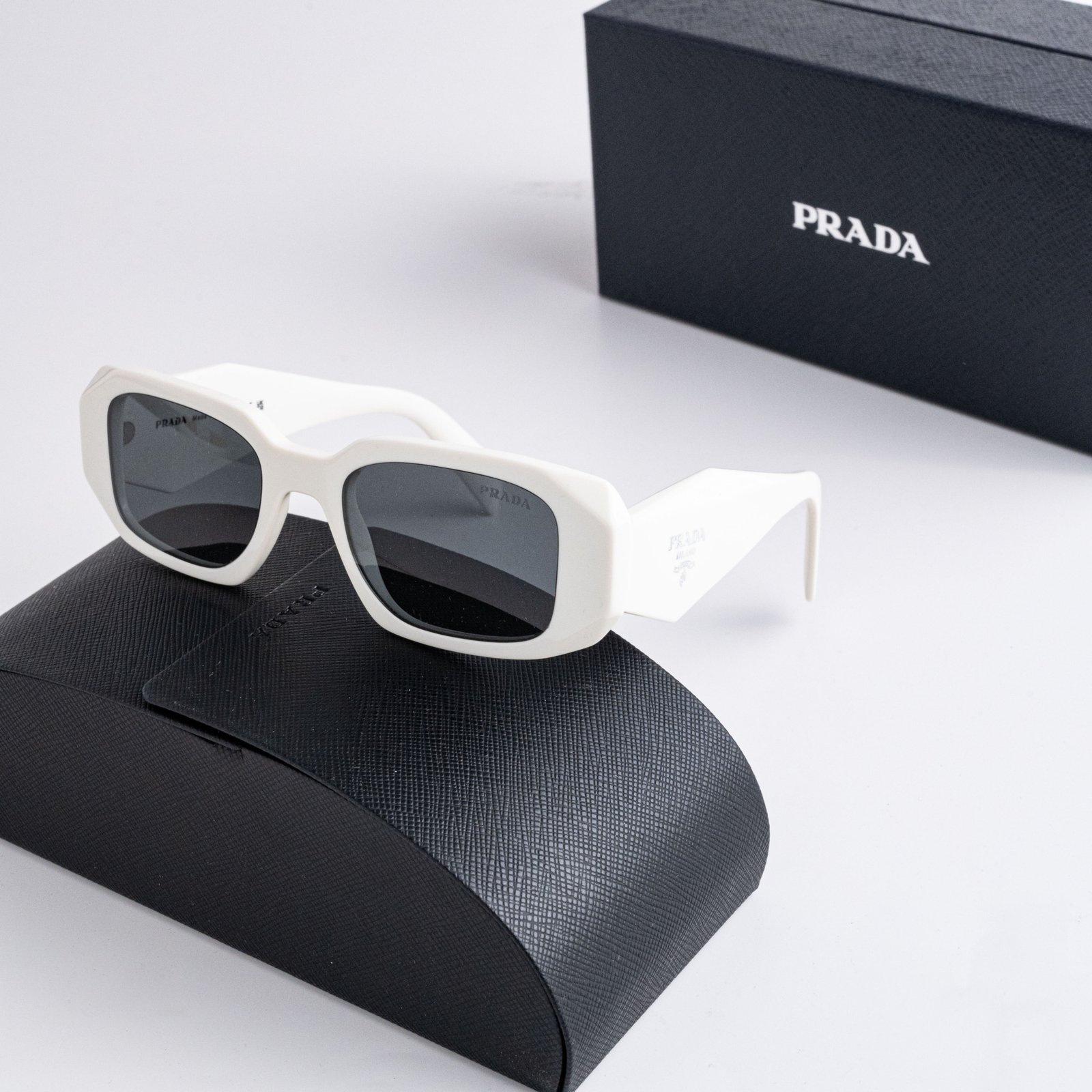 PRADA PR 17WS 1425S0 TALC DARK GREY