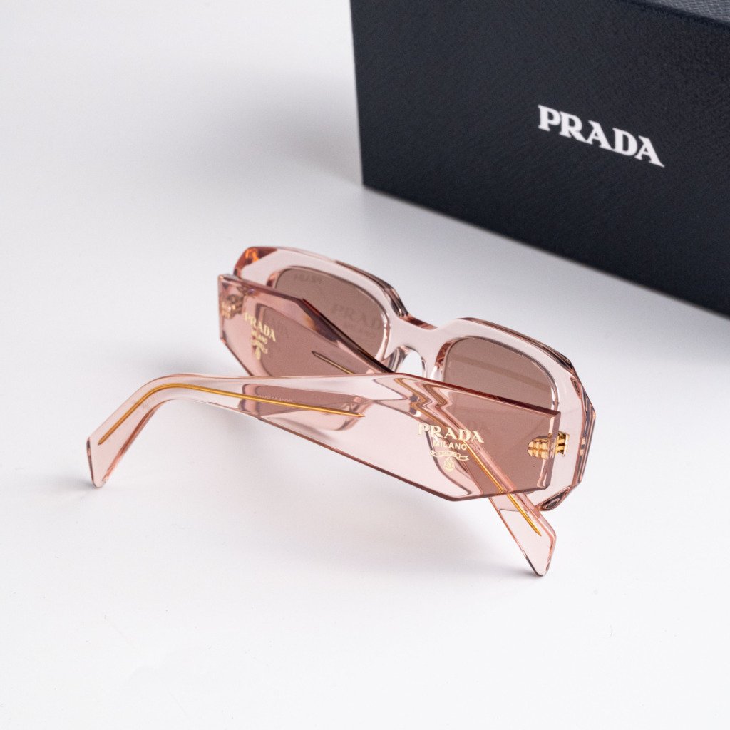 PRADA PR 17WS 19Q10D TRANSPARENT PEACH LIGHT BROWN – 49-20-145 (3)