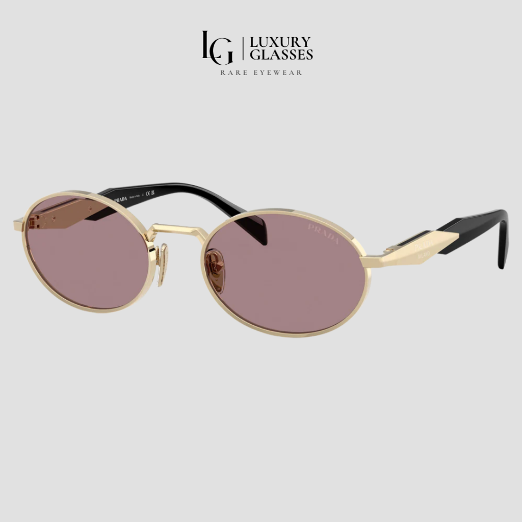 PRADA PR 65ZS ZVN20I PALE GOLD LIGHT PURPLE BROWN – 55-20-140 (1)