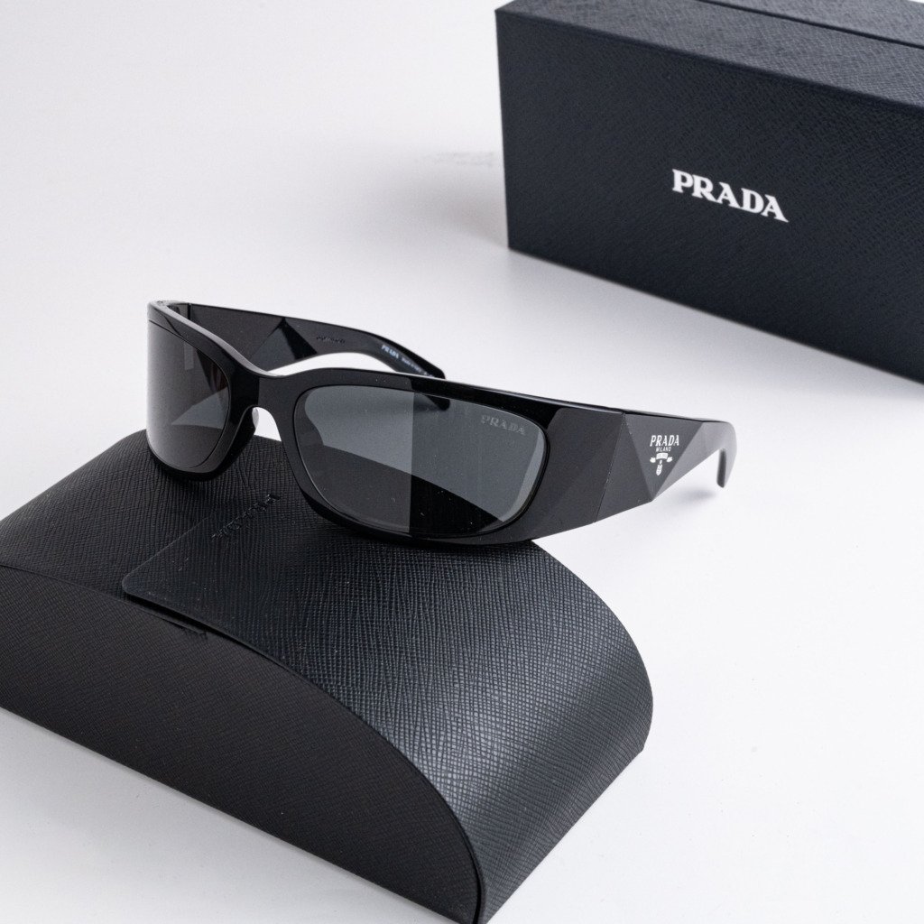 PRADA PR A19S 1AB5S0 BLACK DARK GREY – 60-18-120 (1)