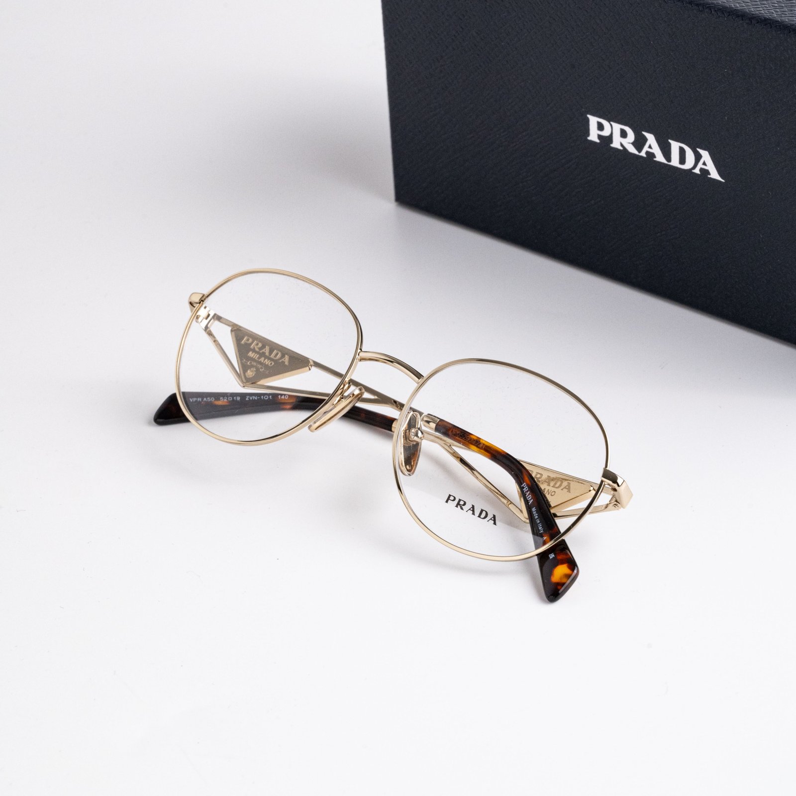 PRADA PR A50V ZVN1O1 PALE GOLD – 54-19-140 (2)