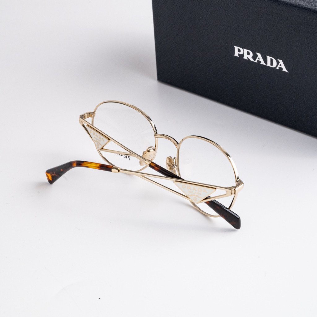 PRADA PR A50V ZVN1O1 PALE GOLD – 54-19-140 (3)