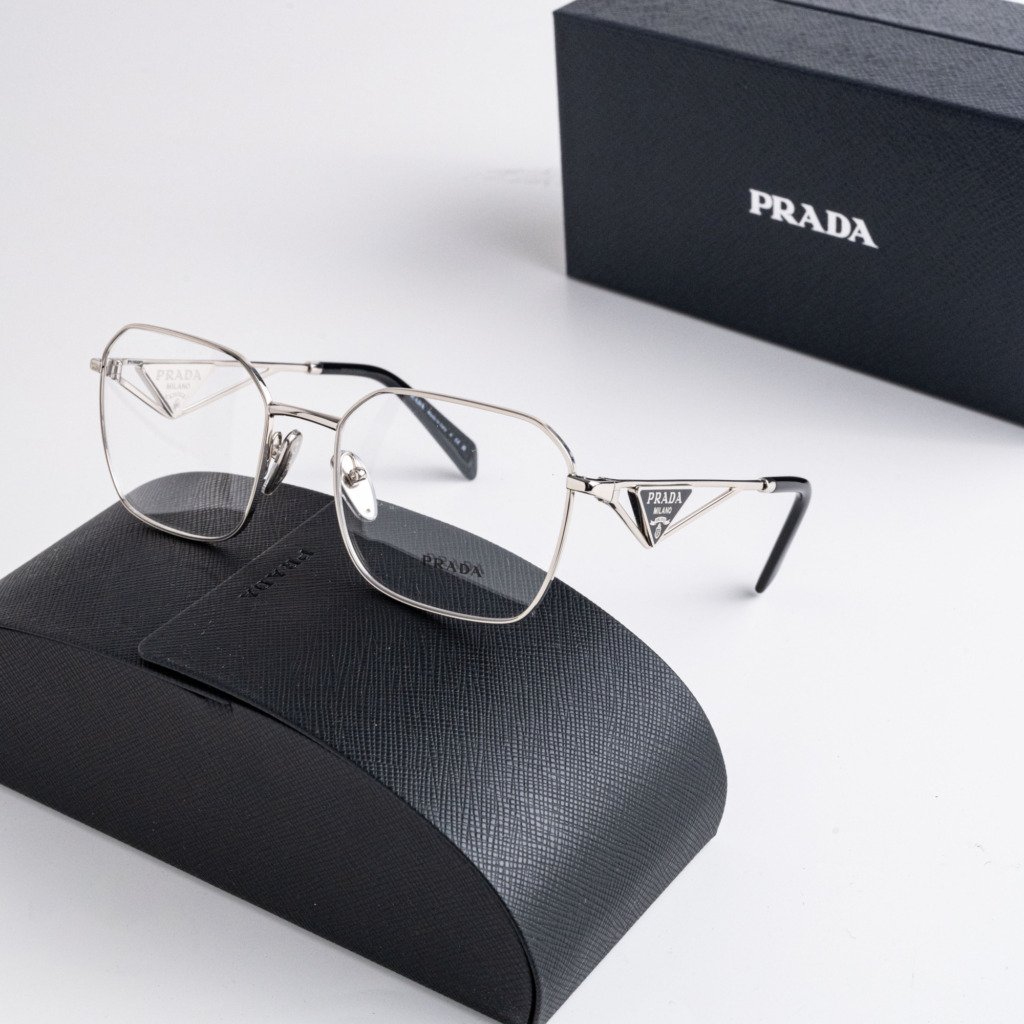 PRADA PR A51V 1BC1O1 SILVER – 55-19-140 (1)