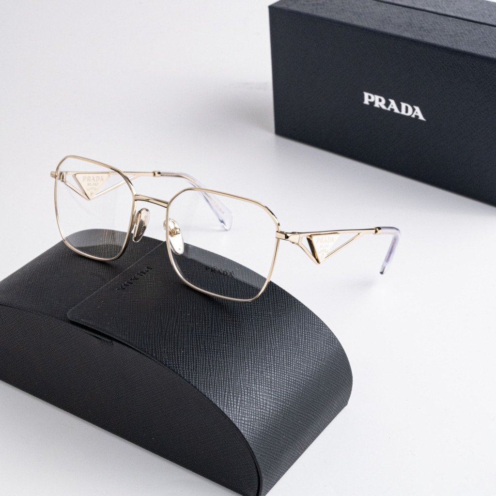PRADA PR A51V ZVN1O1 PALE GOLD – 55-19-140 (1)