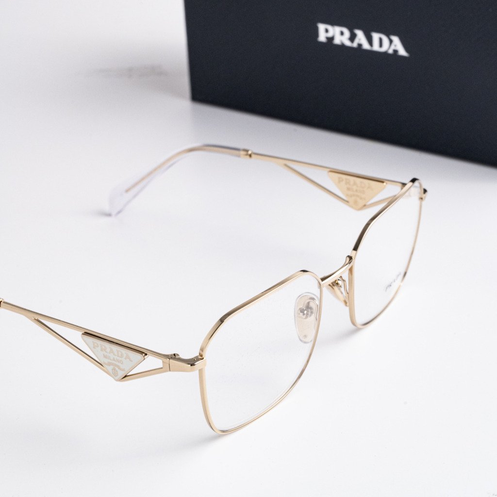 PRADA PR A51V ZVN1O1 PALE GOLD – 55-19-140 (4)
