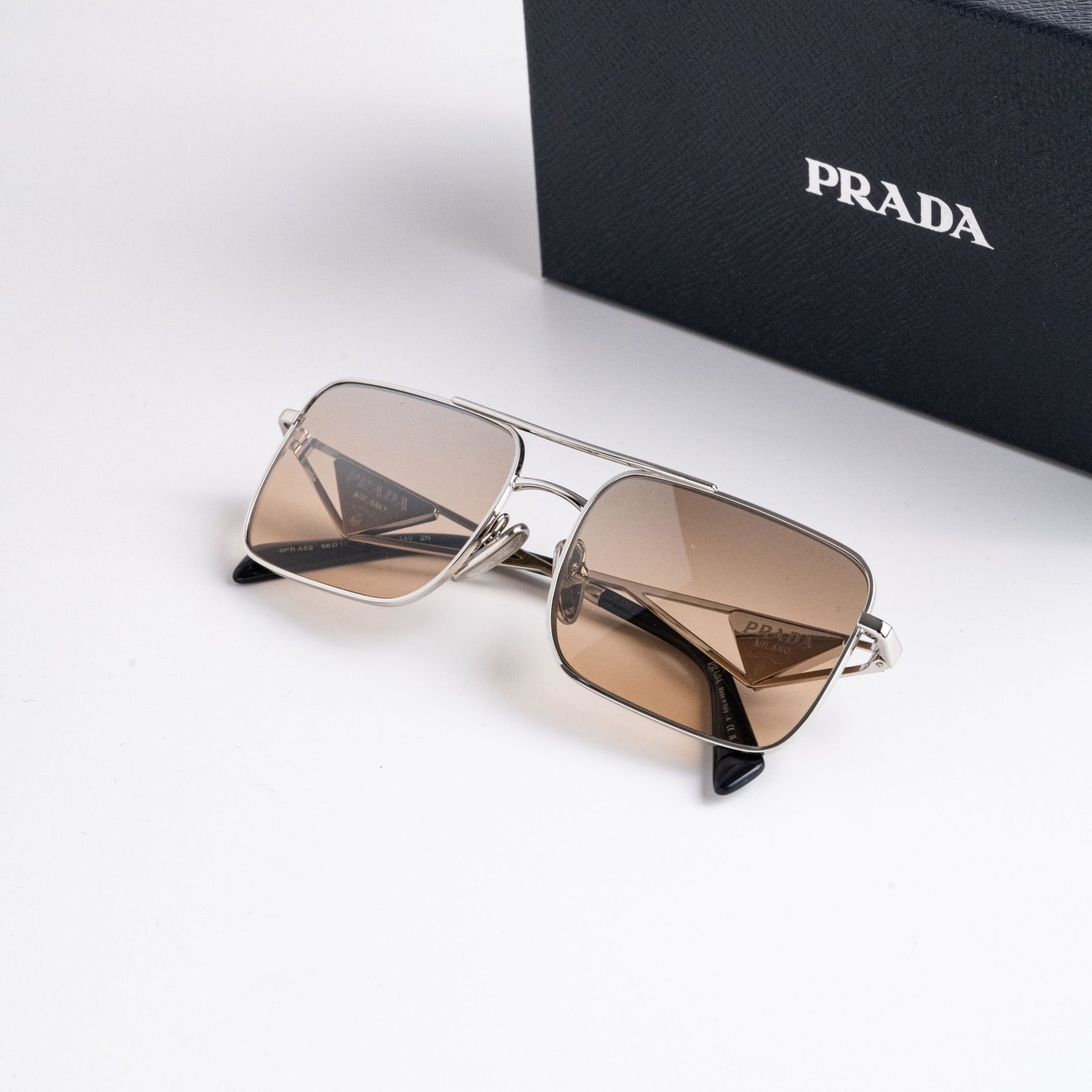 PRADA PR A52S 1BC8J1 BLACK BROWN – 56-17-140 (2)