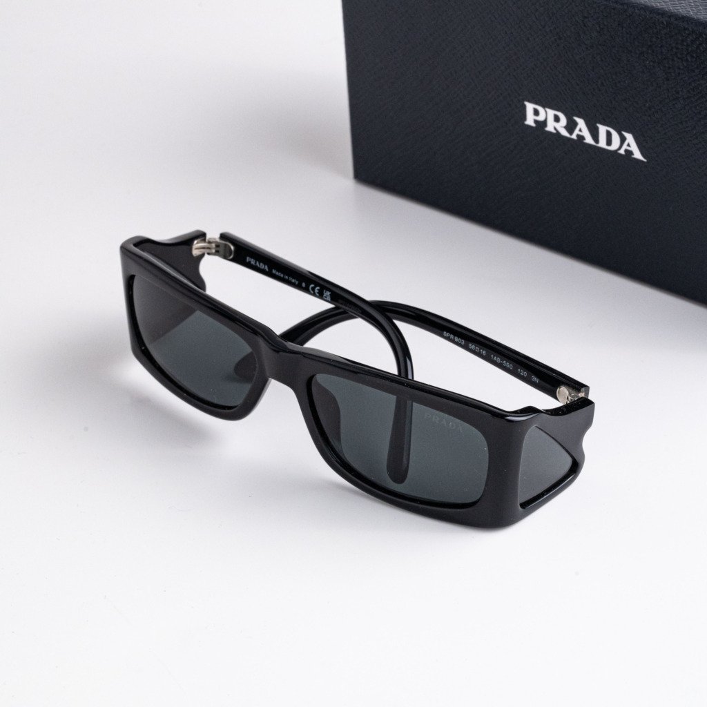 PRADA PR B03S 1AB5S0 BLACK DARK GREY – 56-16-120 (2)