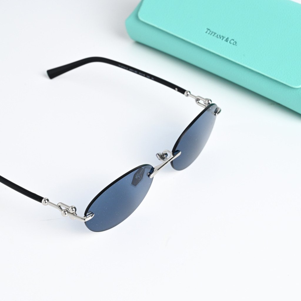 TIFFANY & CO TF3104D 600180 SILVER DARK BLUE – 56-18-140 (5)