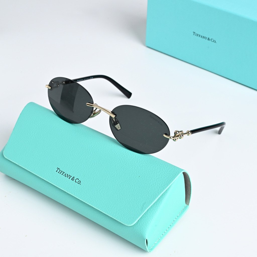 TIFFANY & CO TF3104D 6216S4 GOLD DARK GREY – 56-18-140 (2)