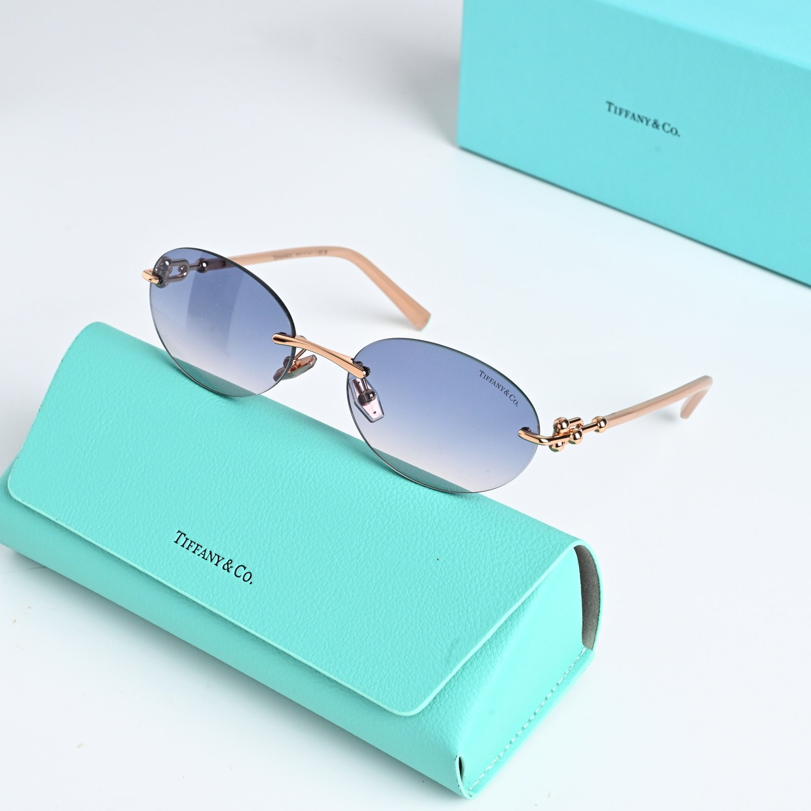 TIFFANY & CO TF3104D 621716 ROSE GOLD GRADIENT BLUE – 56-18-140 (2)