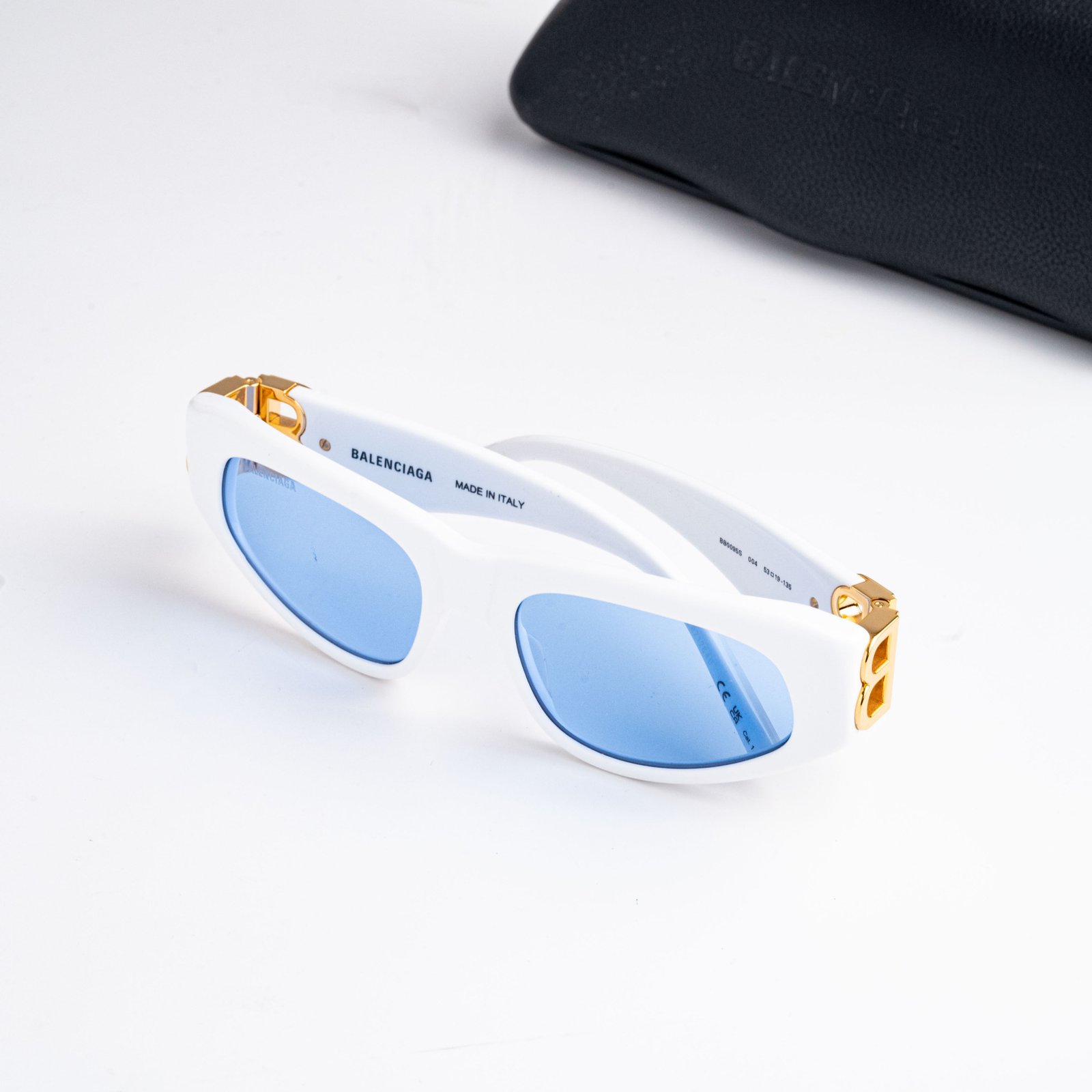 BALENCIAGA BB0095S 004 WHITE BLUE – 53-19-135 (3)