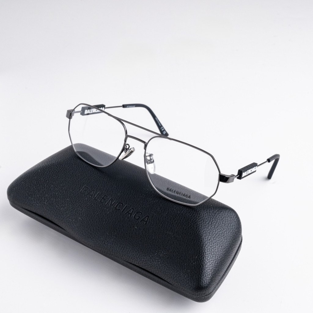 BALENCIAGA BB0117O 001 GREY – 57-18-145 (2)