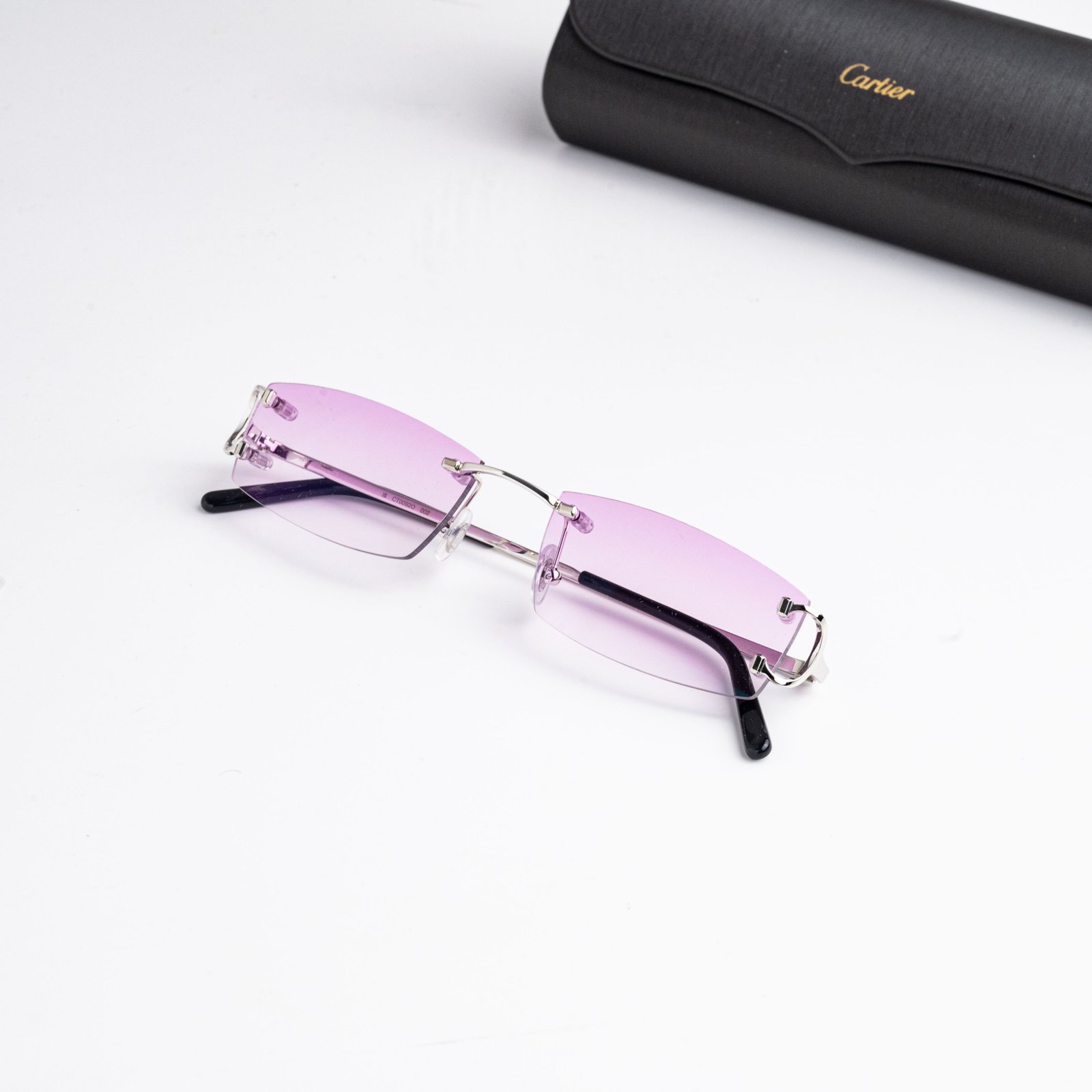 CARTIER CT0092O 002 TWILIGHT MAUVE CUSTOM LENSES – 53-19-140 (3)