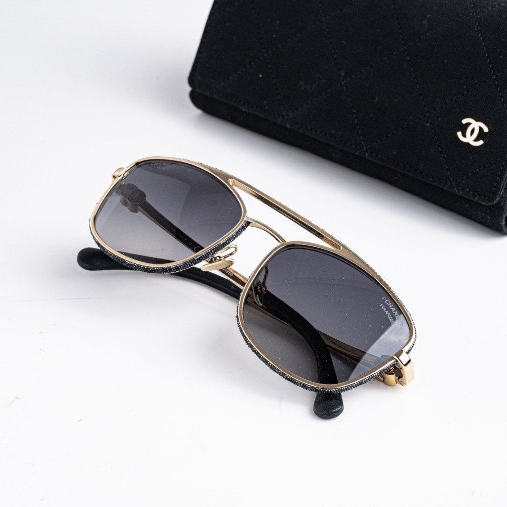 CHANEL 0CH4290Q C395S8 PALE GOLD BLACK DARK – 56-18-140 (3)