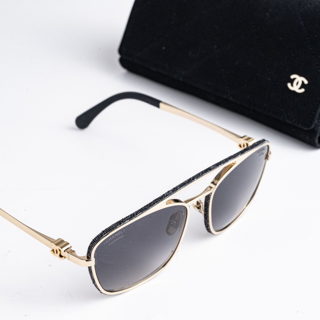 CHANEL 0CH4290Q C395S8 PALE GOLD BLACK DARK – 56-18-140 (5)