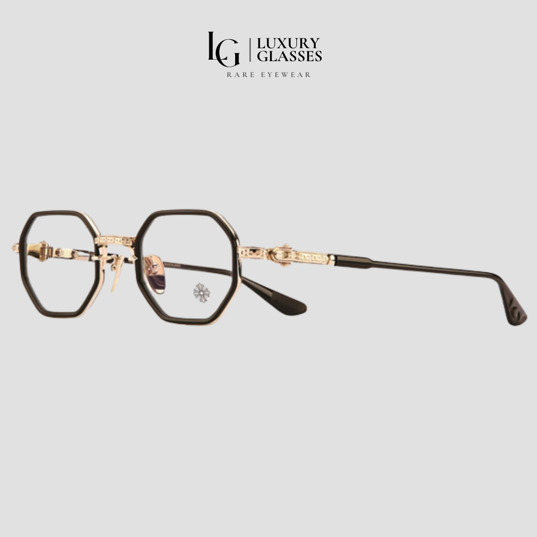 CHROME HEARTS TATTERS CLASSIC BROWN - GOLD PLATED