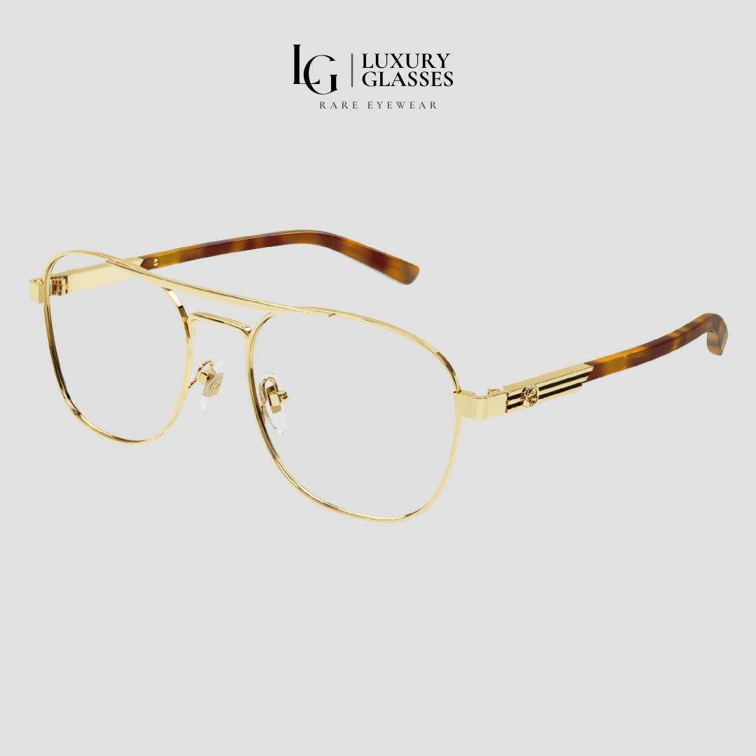 GUCCI GG1290O 002 GOLD BROWN