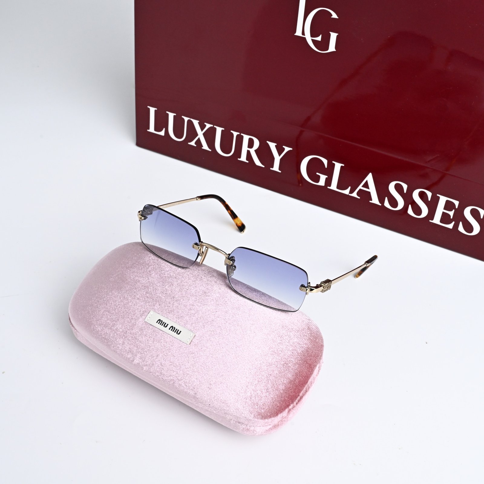 MIU MIU MU B50S ZVN80O GOLD GRADIENT BLUE