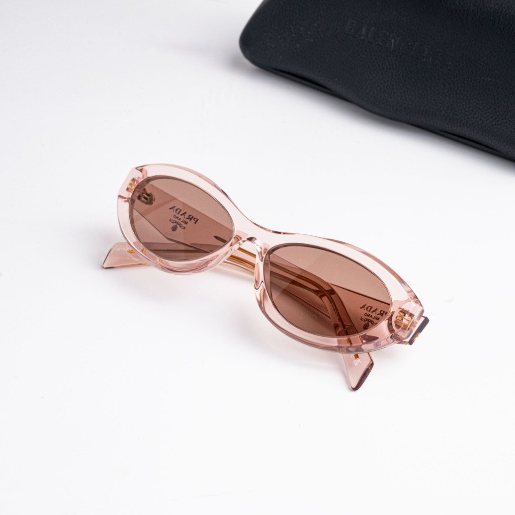 PRADA PR 26ZS 19Q10D TRANSPARENT PEACH LIGHT BROWN – 55-16-145 (3)