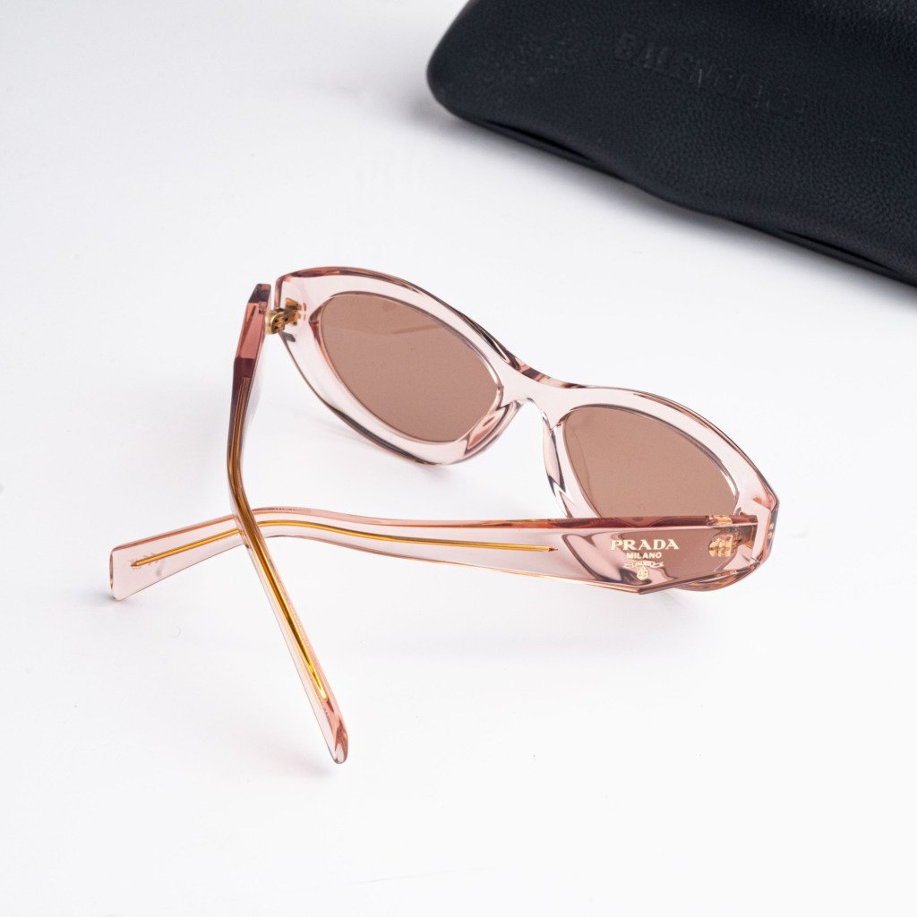 PRADA PR 26ZS 19Q10D TRANSPARENT PEACH LIGHT BROWN – 55-16-145 (4)