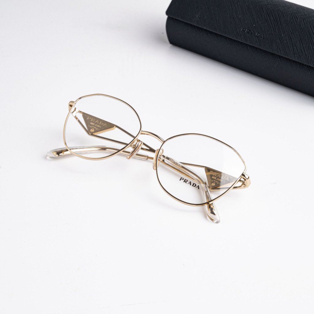 PRADA PR 52ZV ZVN1O1 PALE GOLD – 55-18-145 (3)