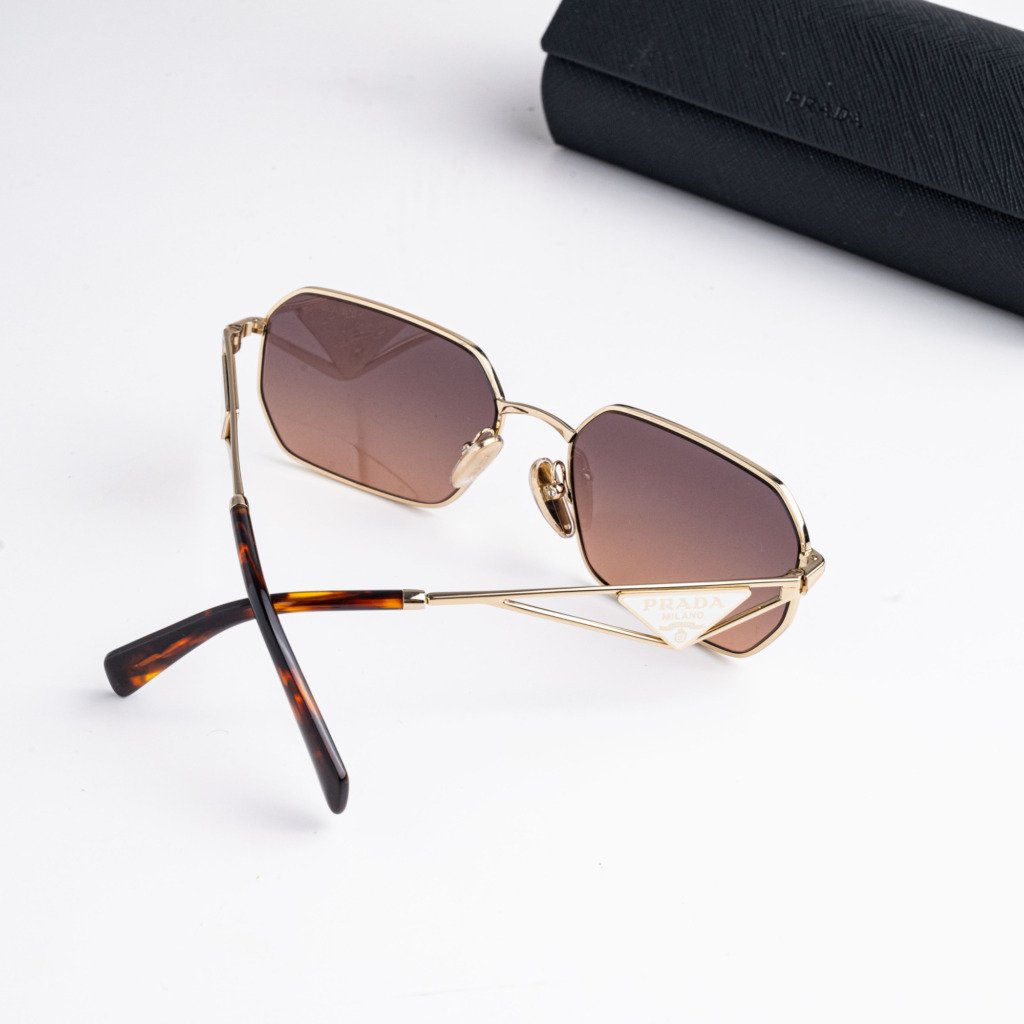 PRADA PR A51S ZVN50C PALE GOLD BROWN GRADIENT GREY – 58-17-140 (4)