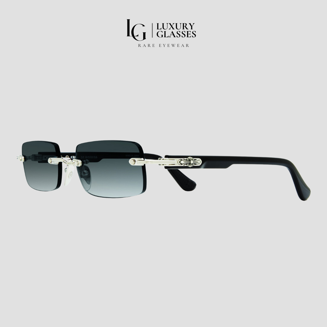 CHROME HEARTS DEEP I SHINY SILVER BLACK PLASTIC - SUN