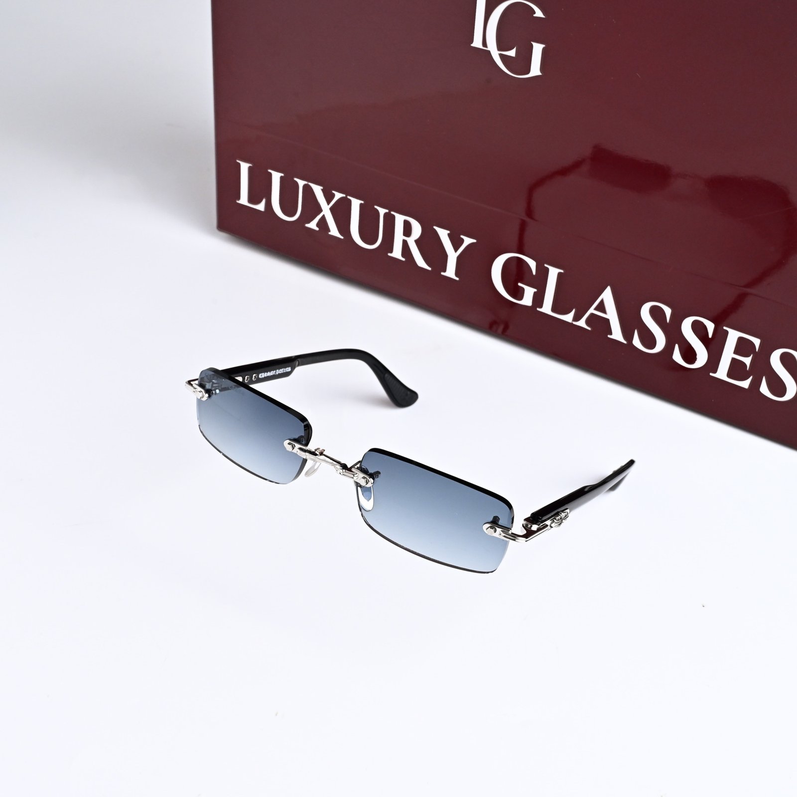 CHROME HEARTS DEEP I SHINY SILVER BLACK PLASTIC - SUN